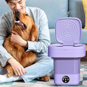 10L Ultrasonic Portable Super Big Capacity Washer With Drain Basket For Underwear Socks Clothes Folding Washing Machine 220V