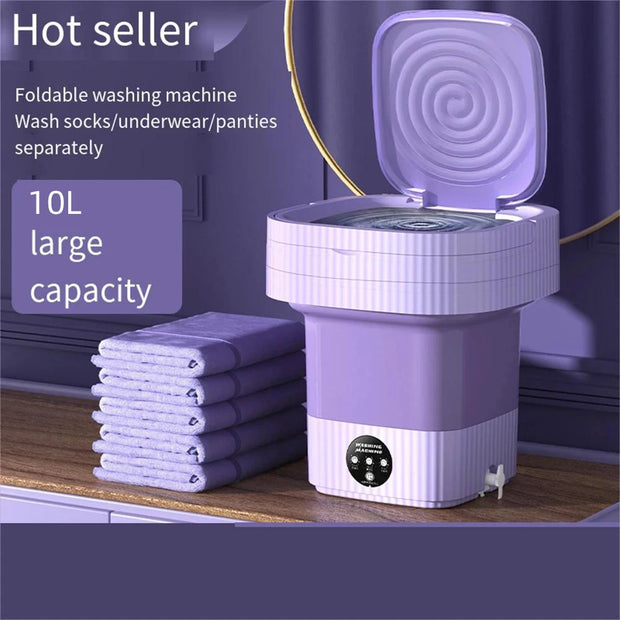 10L Ultrasonic Portable Super Big Capacity Washer With Drain Basket For Underwear Socks cloths folk drinking Machine 220V