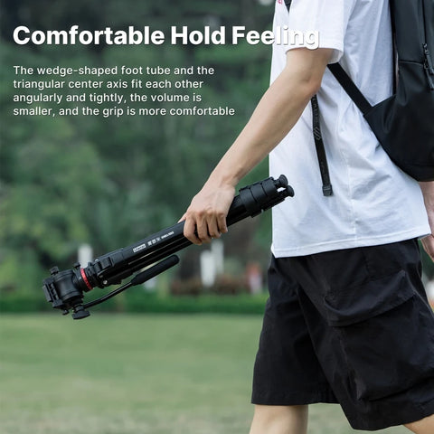 Ulanzi MT-56 OMBRA VIDEO Travel Tripod With Fluid Drag Pan Ball Head Metal Outdoor Smartphone DSLR Camera Tripod Monopod