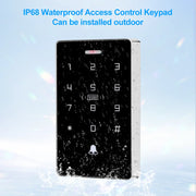 IP68 Outdoor Waterproof Access Controller RFID Keypad NFC Touch Password Lock System 125KHz 13.56MHz Dual Frequency Card Reader