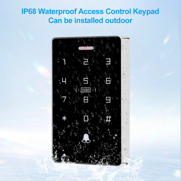 IP68 Outdoor Waterproof Access Controller RFID Keypad NFC Touch Password Lock System 125KHz 13.56MHz Dual Frequency Card Reader