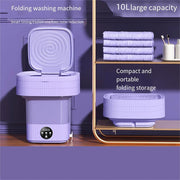 10L Ultrasonic Portable Super Big Capacity Washer With Drain Basket For Underwear Socks cloths folk drinking Machine 220V