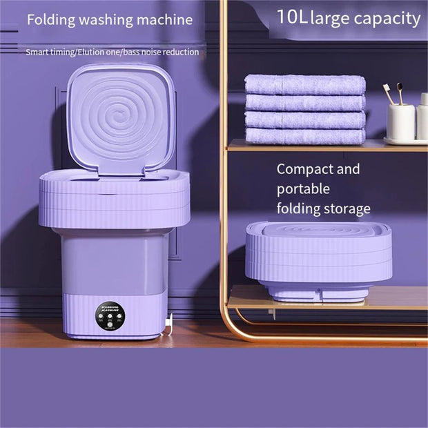 10L Ultrasonic Portable Super Big Capacity Washer With Drain Basket For Underwear Socks cloths folk drinking Machine 220V