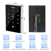 IP68 Outdoor Waterproof Access Controller RFID Keypad NFC Touch Password Lock System 125KHz 13.56MHz Dual Frequency Card Reader