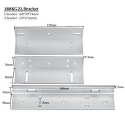 12V Electromagnetic Locks 180KG/350lbs Electric Magnetic Lock ZL U Bracket for Electronic Door Access Control System Waterproof
