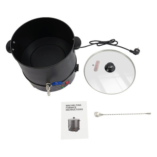 10L/10.57Qt Wax Melter for Candle Making 1000W Electric Wax Melting Pot Commercial Temperature Adjustable Wax Smelter w/ Faucet