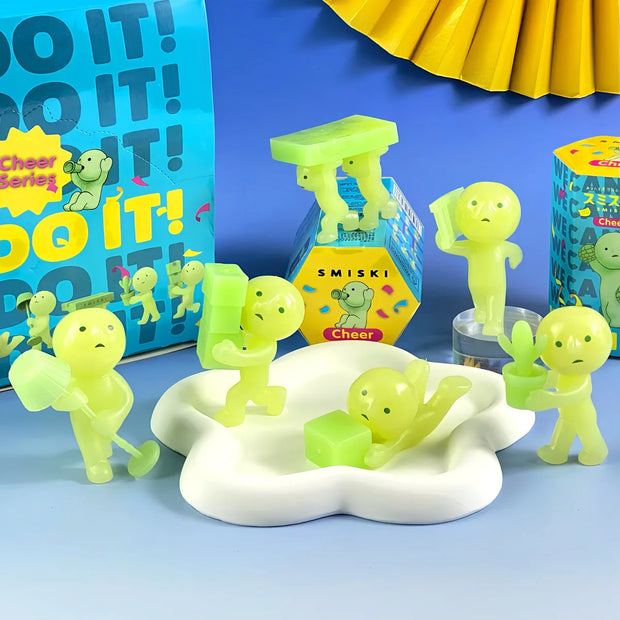 Smiski Collect Blind Box Sonny Angel Series Cute Noctilucent Green Cartoon Action Character Doll Model Toy Holiday Gift Toys