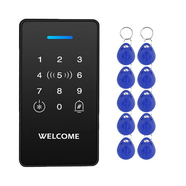DC12V 24V NFC RFID Access Control Keyboard IP68 Waterproof Double Frequency 125 kHz Connection 13.56 MHz Touch Password Access