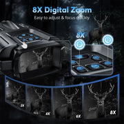 USB Rechargeable Binoculars 600m HD 8X Digital Zoom 4K Telescope for Hunting Camping Boating