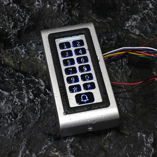 LED Backlight Metal Keypad Wiegand RFID Card Reader 125khz Access Control System Proximity Card Standalone 2000 Users Door Lock