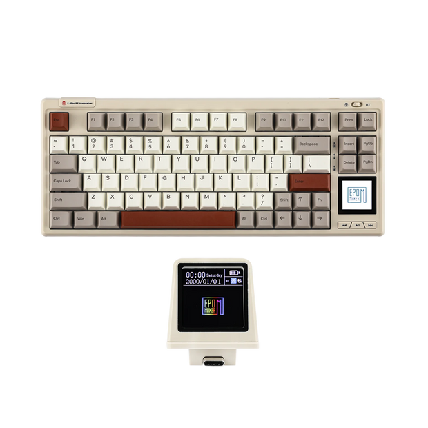 EPOMAKER RT80 75% Hot-swap Tri-mode Wired/Wireless Mechanical Keyboard with Touch Screen and Mini Display NKRO for Office/Game