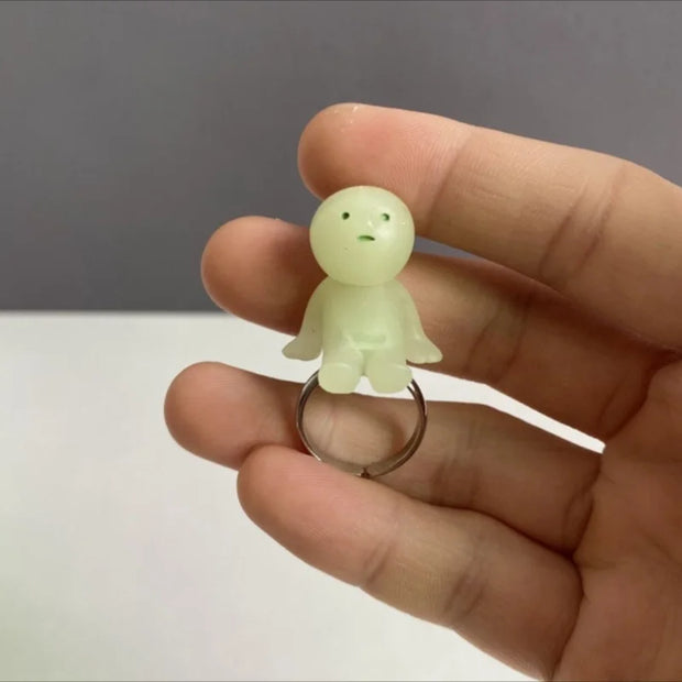 Hot Sale Smiski Night Glow Little Man Corner Jun Kawaii Elf Action Doll Ring Multiple Shape Adjustable Ring Gift Children Toys