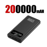 200000mAh Power Bank 120W Super Fast Charging Battery High Capacity Digital Display Power Bank For Iphone Samsung Huawei New