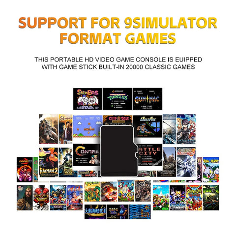 M9 Video Game Console 4K HD Built-in 20000 Games Wireless Controller TV Game Stick 64GB Retro Handheld Game Player Kids Gift