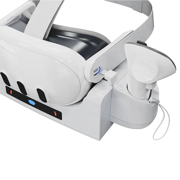Wireless Charging Dock for Meta Quest 3 Oculus VR Accessories Charger Station Controller Battery Pack Fit Elite Head Strap
