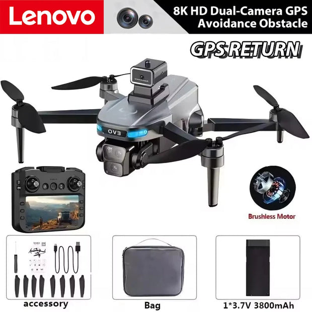 Lenovo SG901 Pro GPS Drone Professional 8K Aerial HD Avoiding Obstacle with Large Screen Remote Control Folding Brushless UVA