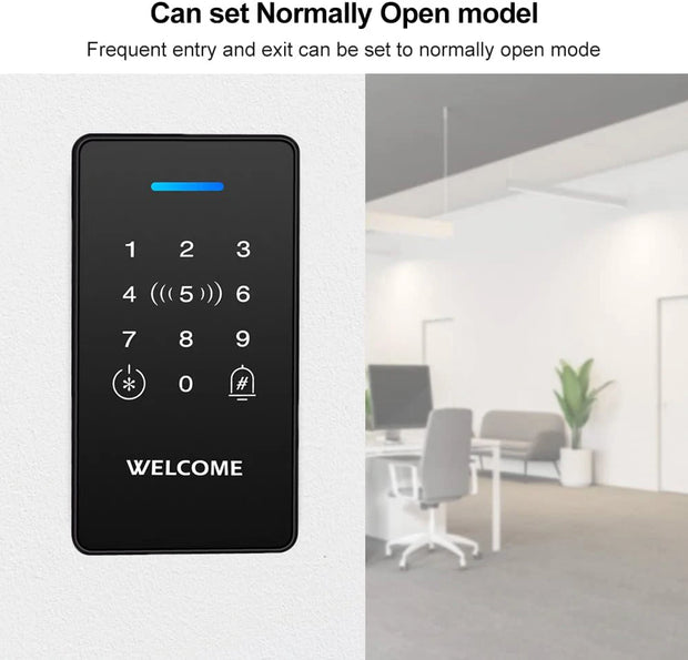 DC12V 24V NFC RFID Access Control Keyboard IP68 Waterproof Double Frequency 125 kHz Connection 13.56 MHz Touch Password Access