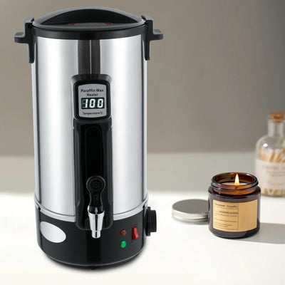 Electric Wax Melter 10.8L Stainless Steel Electrofuse Wax DIY Candle Making Aromatherapy Easy to Clean for Melting