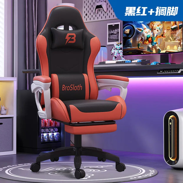 Gaming Chair for Ergonomic Desk Racing Office Adjustable High Back Game Swivel Leather Chair with Lumbar Support and Headrest