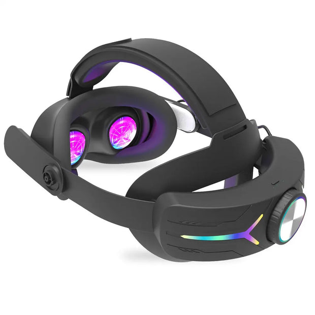 12000mah Rechargeable Battery Head Strap Compatible with Meta Quest 3/3S Headband VR Accessory With RGB Light