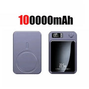 100000mAh Magnetic Power Bank Wireless Fast Charger For Magsafe Portable Auxiliary Battery Pack For iphone Huawei Samsung 2025