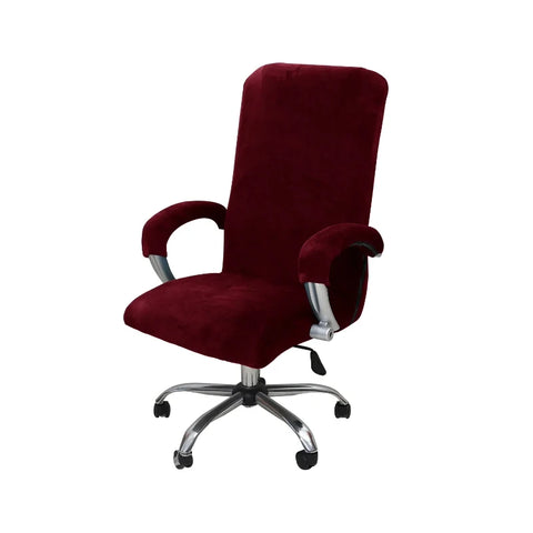 New Velvet Office Computer Desk Chair Covers Armchair Protector Black High Quality House Chaise Includ Armrest Gamer Covers 2024
