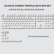 Womier 138 Keys Retro Brown Gray PBT Keycap Double Shot Cherry Profile Key caps for Cherry MX Switches Mechanical Gamer Keyboard