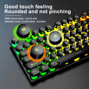 Wired Gaming Keyboard 104 Keys Color Matching Backlit Keycap Peripherals Gaming Keyboard for E-sports Office Computer Laptop PC