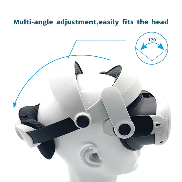Head Strap for Meta Oculus Quest 3, VR Accessories Replacement Comfortable Sponge Headwear Headset