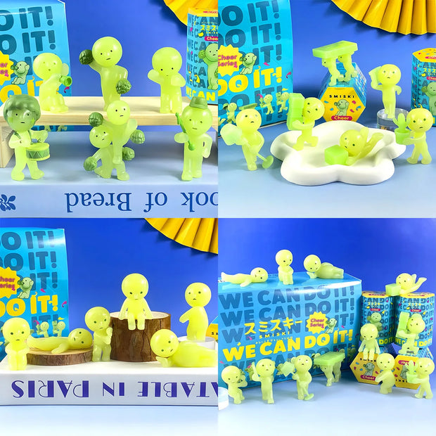 Smiski Collect Blind Box Sonny Angel Series Cute Noctilucent Green Cartoon Action Character Doll Model Toy Holiday Gift Toys