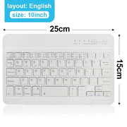 Bluetooth Keyboard Mini Backlit RGB Keyboard 10 inch Wireless Keyboard Backlight Touchpad Keyboard for IOS Android Windows iPad