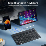 Bluetooth Keyboard Mini Backlit RGB Keyboard 10 inch Wireless Keyboard Backlight Touchpad Keyboard for IOS Android Windows iPad
