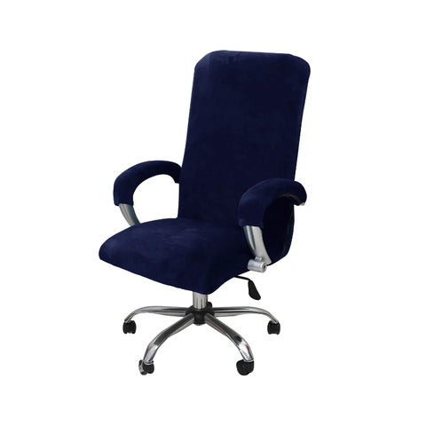 New Velvet Office Computer Desk Chair Covers Armchair Protector Black High Quality House Chaise Includ Armrest Gamer Covers 2024
