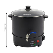 10L/10.57Qt Wax Melter for Candle Making 1000W Electric Wax Melting Pot Commercial Temperature Adjustable Wax Smelter w/ Faucet