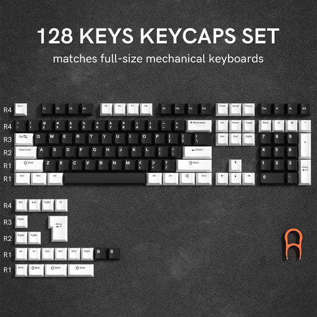 Womier 138 Keys Retro Brown Gray PBT Keycap Double Shot Cherry Profile Key caps for Cherry MX Switches Mechanical Gamer Keyboard
