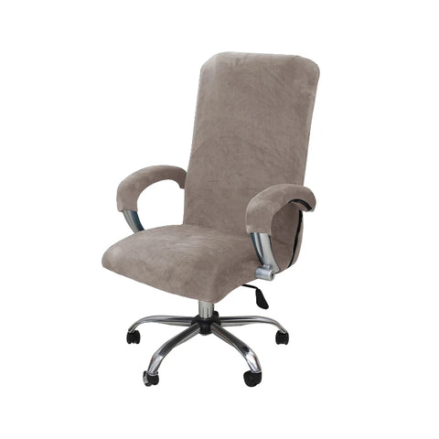 New Velvet Office Computer Desk Chair Covers Armchair Protector Black High Quality House Chaise Includ Armrest Gamer Covers 2024