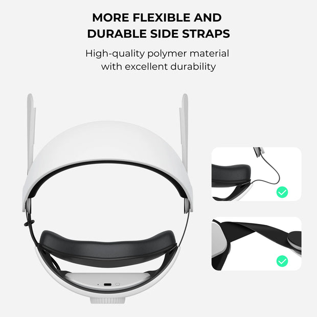 GEEKVR Head Strap for Meta Oculus Quest 2 with Two Detachable Batteries, Adjustable Headstrap with Super Soft Cushion