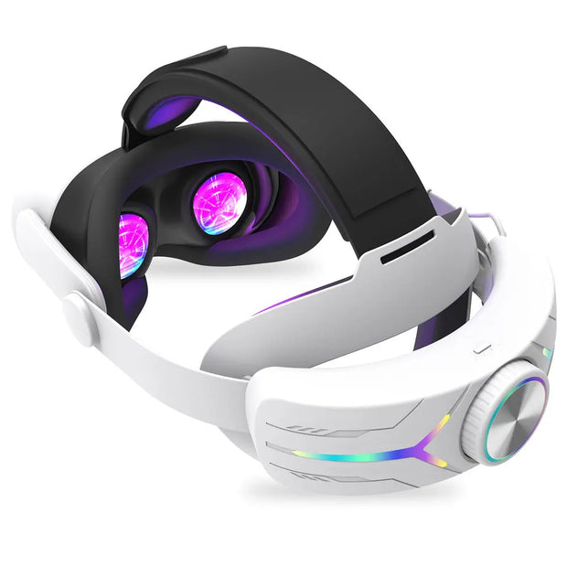 12000mah Rechargeable Battery Head Strap Compatible with Meta Quest 3/3S Headband VR Accessory With RGB Light