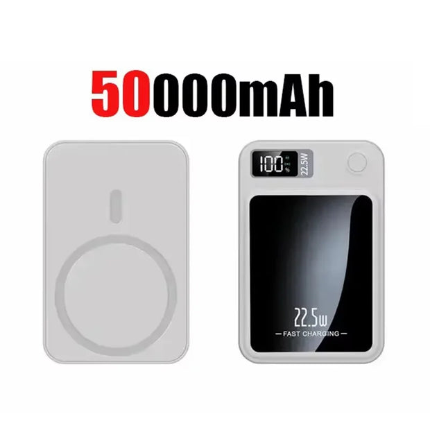100000mAh Magnetic Power Bank Wireless Fast Charger For Magsafe Portable Auxiliary Battery Pack For iphone Huawei Samsung 2025