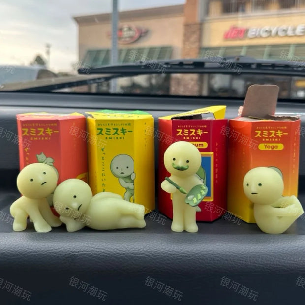 Genuine Smiski Luminous Villain Living Room Bathroom Bedroom Bathroom Worker Blind Box Gift