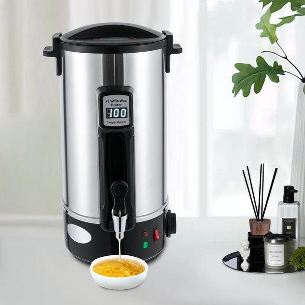 Electric Wax Melter 10.8L Stainless Steel Electrofuse Wax DIY Candle Making Aromatherapy Easy to Clean for Melting