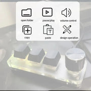 Macro Mechanical Keyboard 3 Keys 1 Knob USB RGB Mini Gaming Custom Programming Knob Keypads Switch Portable For Photoshop
