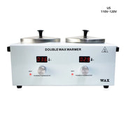 Electric Double Pot Wax Warmer Wax Heater Warmer with LED Display Skin Hair Removal Adjustable Temperature For Beauty Salon Home