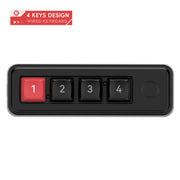 Mechanical Keyboard Macro Programming Keyboard RGB Mini Hot Swap 4 Keys 1 Knob Wired Hot Swap Macro Gaming Mechanical Keyboard