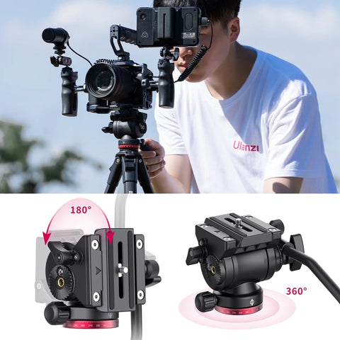 Ulanzi OMBRA 1.6M Tripod for Camera Phone Holder 360° Panorama Fluid Tripod With Arca Swiss for Canon Nikon Sony SLR DSLR