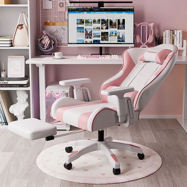 Design Rotating Office Chair Mobile Wheels Waist Pillow Elastic Gaming Chair Breathability Headrest Silla Gamer Chair Furniture