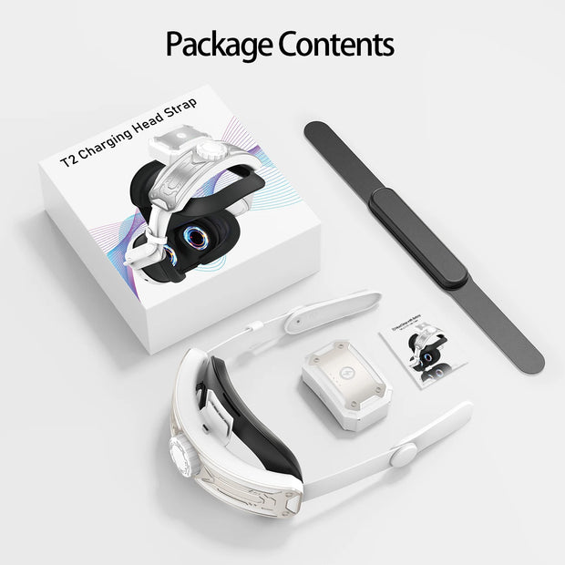 HUADAI New T2 Battery Head Strap Compatible with Oculus Quest 2 Elite Halo Strap 5200mAh Battery for Meta Quest2 VR Accessories