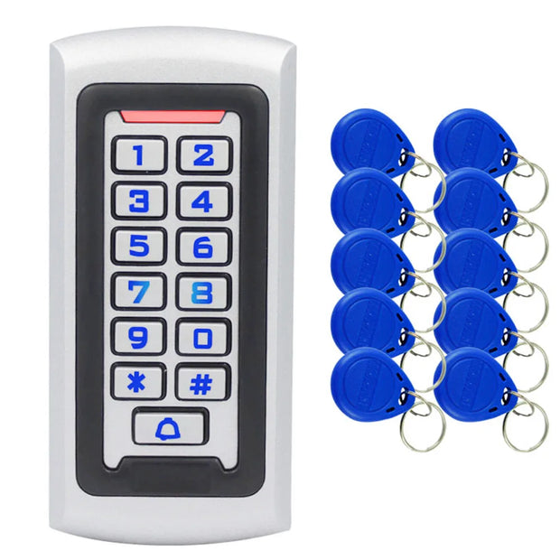 LED Backlight Metal Keypad Wiegand RFID Card Reader 125khz Access Control System Proximity Card Standalone 2000 Users Door Lock