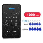 DC12V 24V NFC RFID Access Control Keyboard IP68 Waterproof Double Frequency 125 kHz Connection 13.56 MHz Touch Password Access