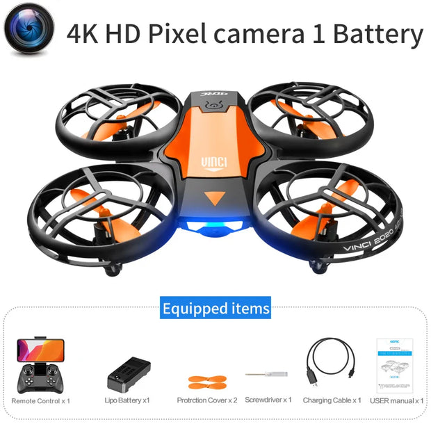 4DRC New V8 Mini Drone 6k profession HD Wide Angle Camera WiFi FPV RC Dron Height Keep Drones Helicopter Kids Toys Gifts